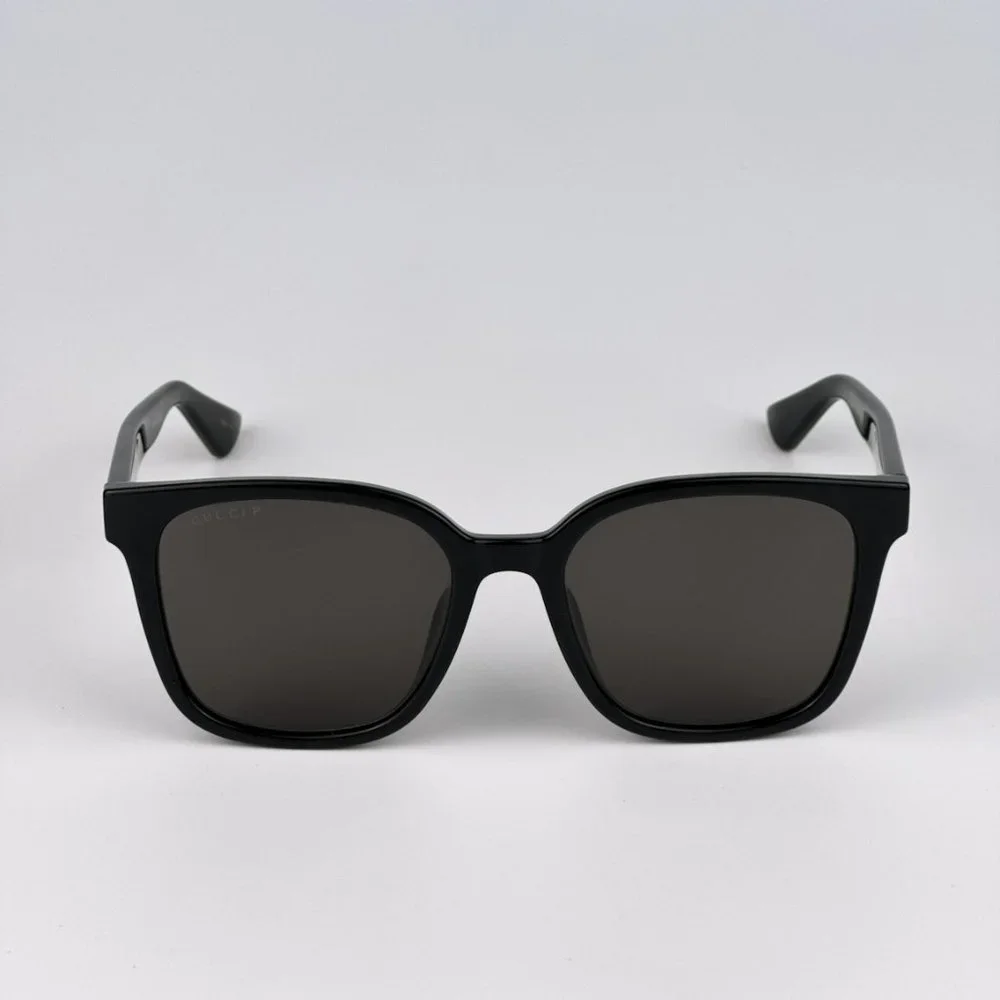 Gucci GG1346SK 002 BRAND NEW Sunglasses Black Brown Polarized Square Unisex